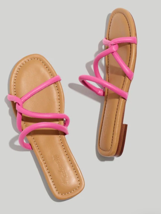 Madewell Shoes - Madewell Amel Pink Slide Sandals Size 9 Minimal Summer Flat Sandals